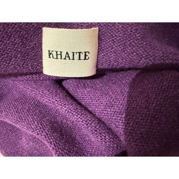 KHAITE Cashmere Knit Dress Purple Georgia Midi Maxi Slip Halter 2-Way M - Picture 4 of 12